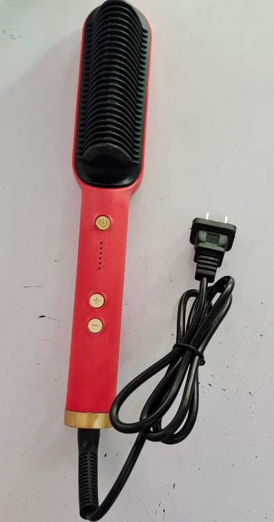 Brosse Lissante Électrique 2-en-1 – Lissage & Boucles à Ions Négatifs