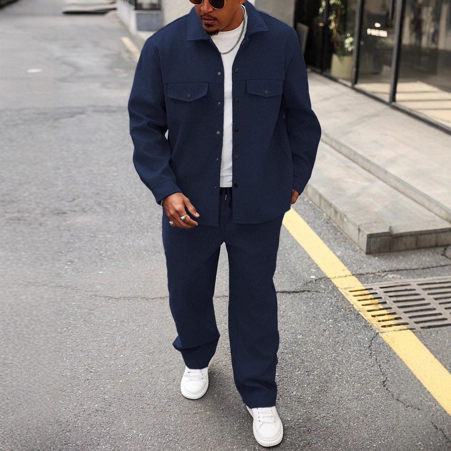 Ensemble Cargo Homme Automne – Veste et Pantalon Décontracté