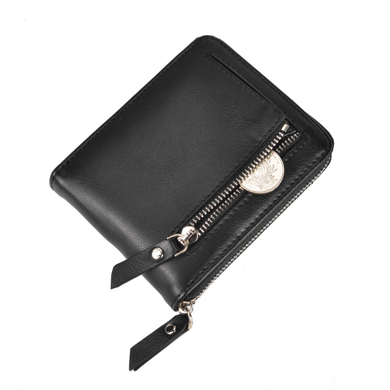 Portefeuille Homme Vintage Multi-Cartes – Zippé, Compact & Élégant