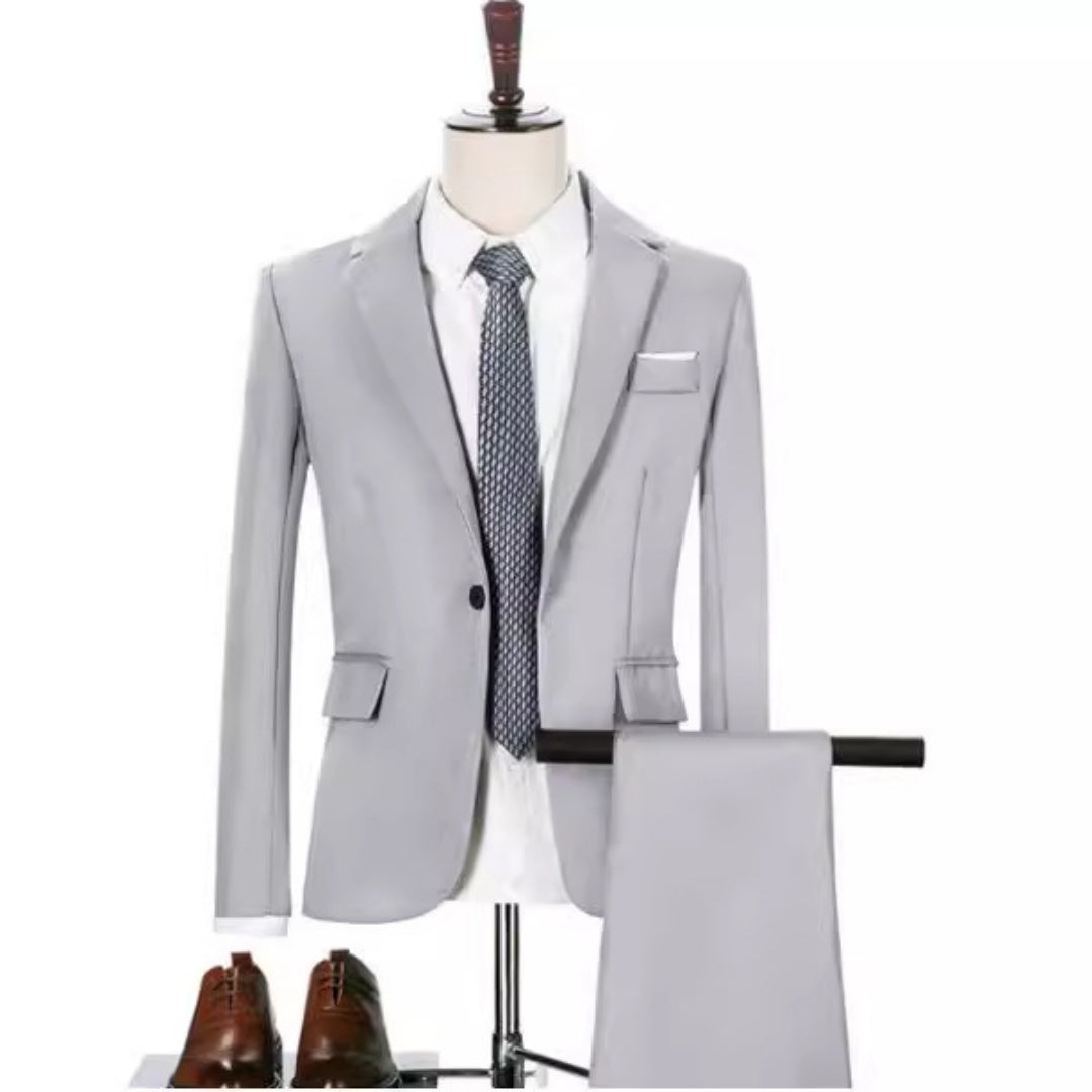 Costume Homme Deux-Pièces – Style Britannique, Élégance de Gentleman Coiffeur