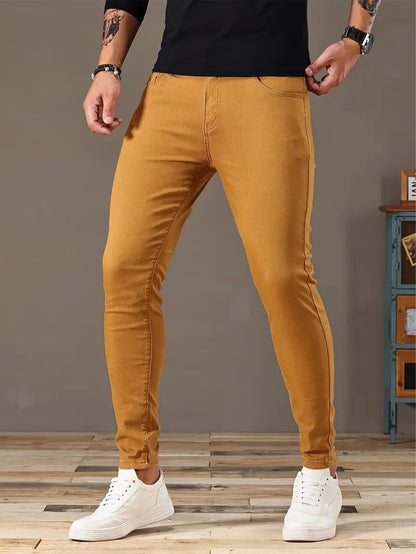 Jean Homme Stretch – Style Moto, Coupe Moderne et Confortable