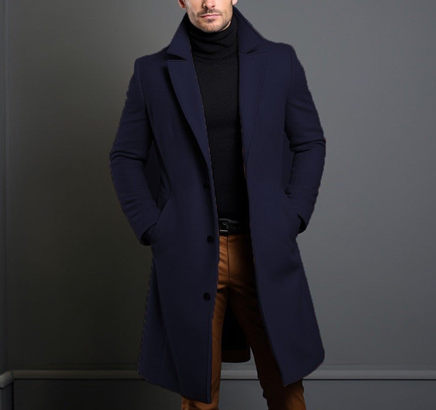 Trench Coat Homme Mi-long - Automne Hiver Élégant