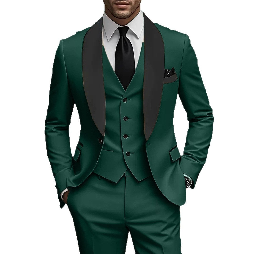 Ensemble Costume Homme Trois Pièces Slim Fit – Élégance Coréenne pour Bureau et Événements