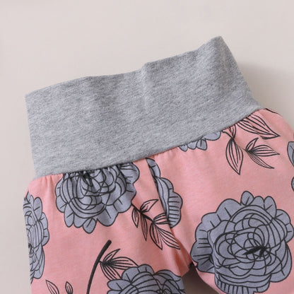 Ensemble Bébé 4 Pièces – Style INS, Manches Volantes à Fleurs, Confort et Douceur
