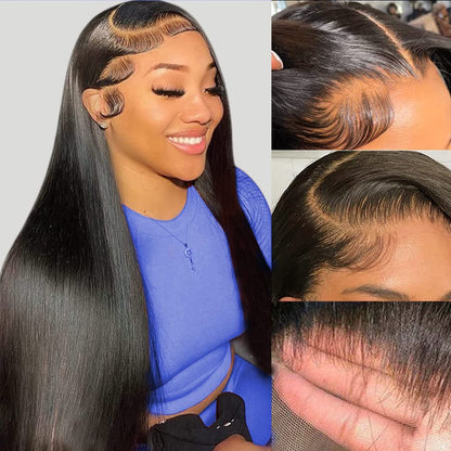 Perruque en Cheveux Humains Lace HD Transparente – Naturelle, Douce & Facile à Coiffer