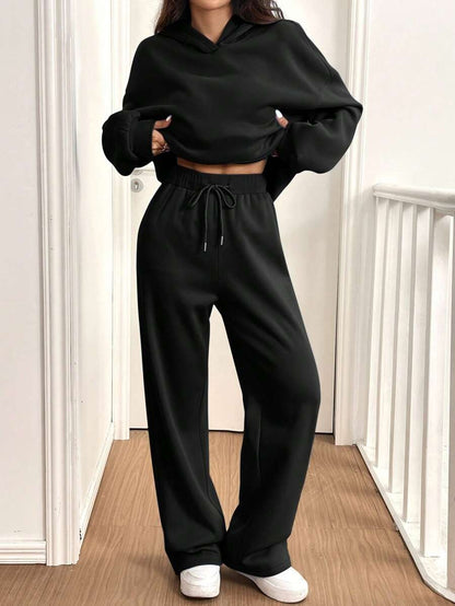 Ensemble Femme Décontracté – Sweat à Capuche et Pantalon Chaud