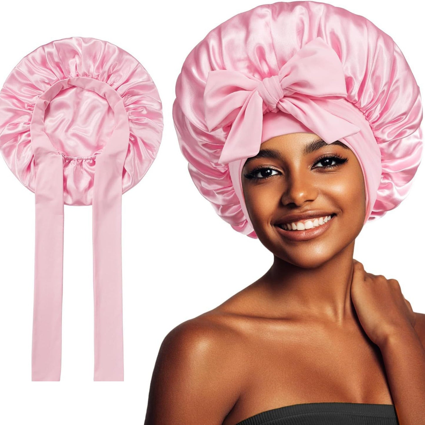 Satin Ribbon Round Hat Bow Imitation Silk Beauty And Hair Care