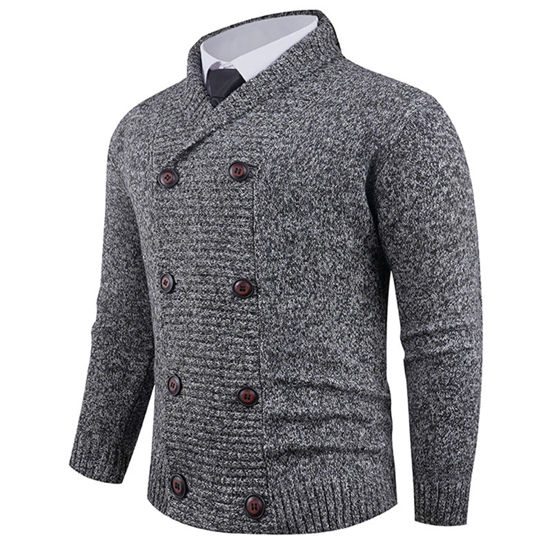 Cardigan Double Boutonnage Homme – Style Décontracté et Tendance pour Jeunes