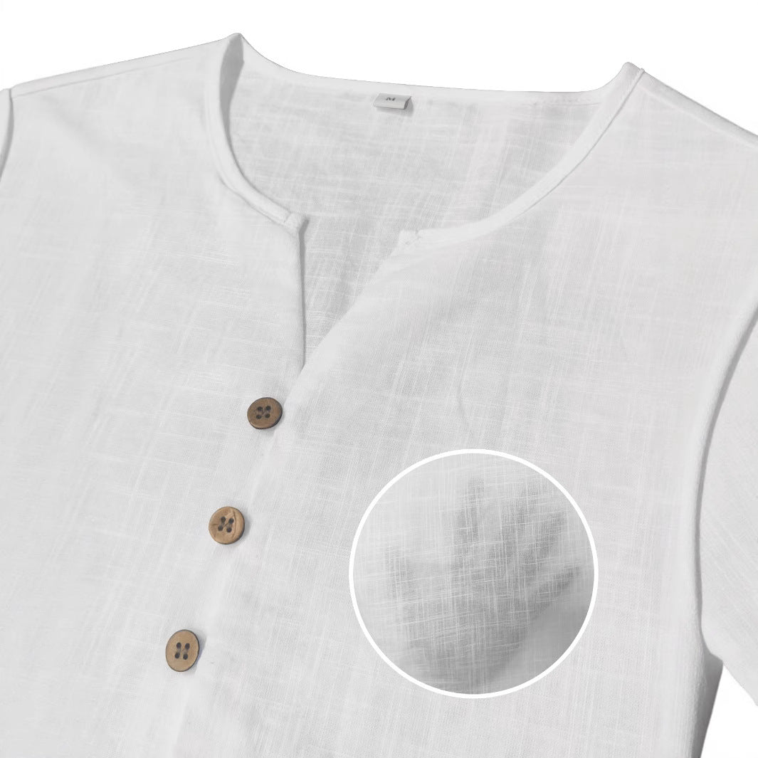 T-shirt Homme Léger – Manches Courtes, Couleur Blanche