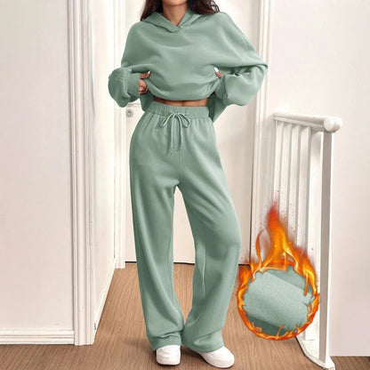 Ensemble Femme Décontracté – Sweat à Capuche et Pantalon Chaud