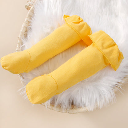 Ensemble Bébé 4 Pièces – Style INS, Manches Volantes à Fleurs, Confort et Douceur