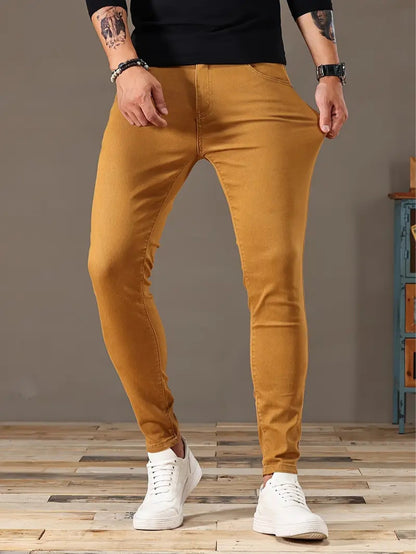 Jean Homme Stretch – Style Moto, Coupe Moderne et Confortable