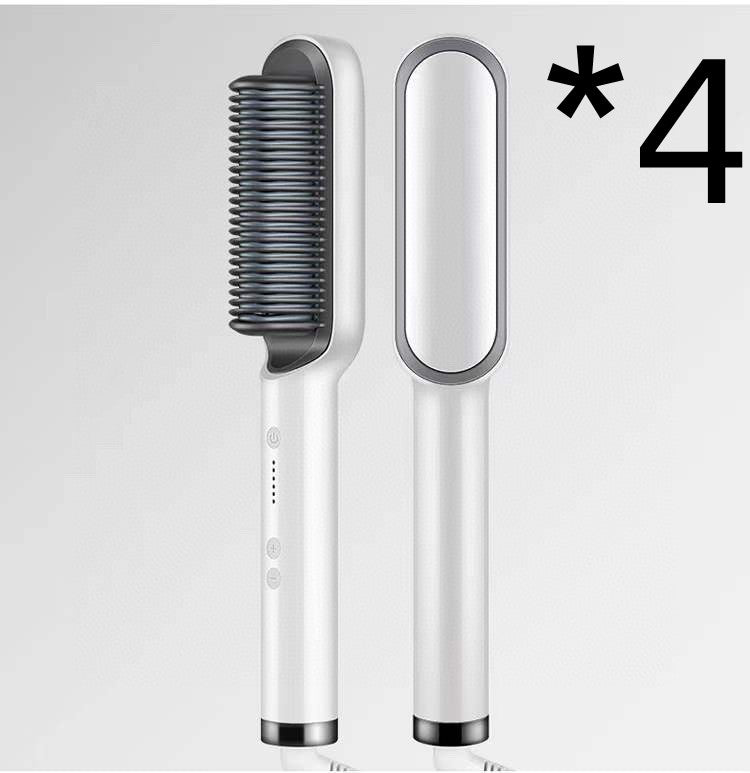 Brosse Lissante Électrique 2-en-1 – Lissage & Boucles à Ions Négatifs